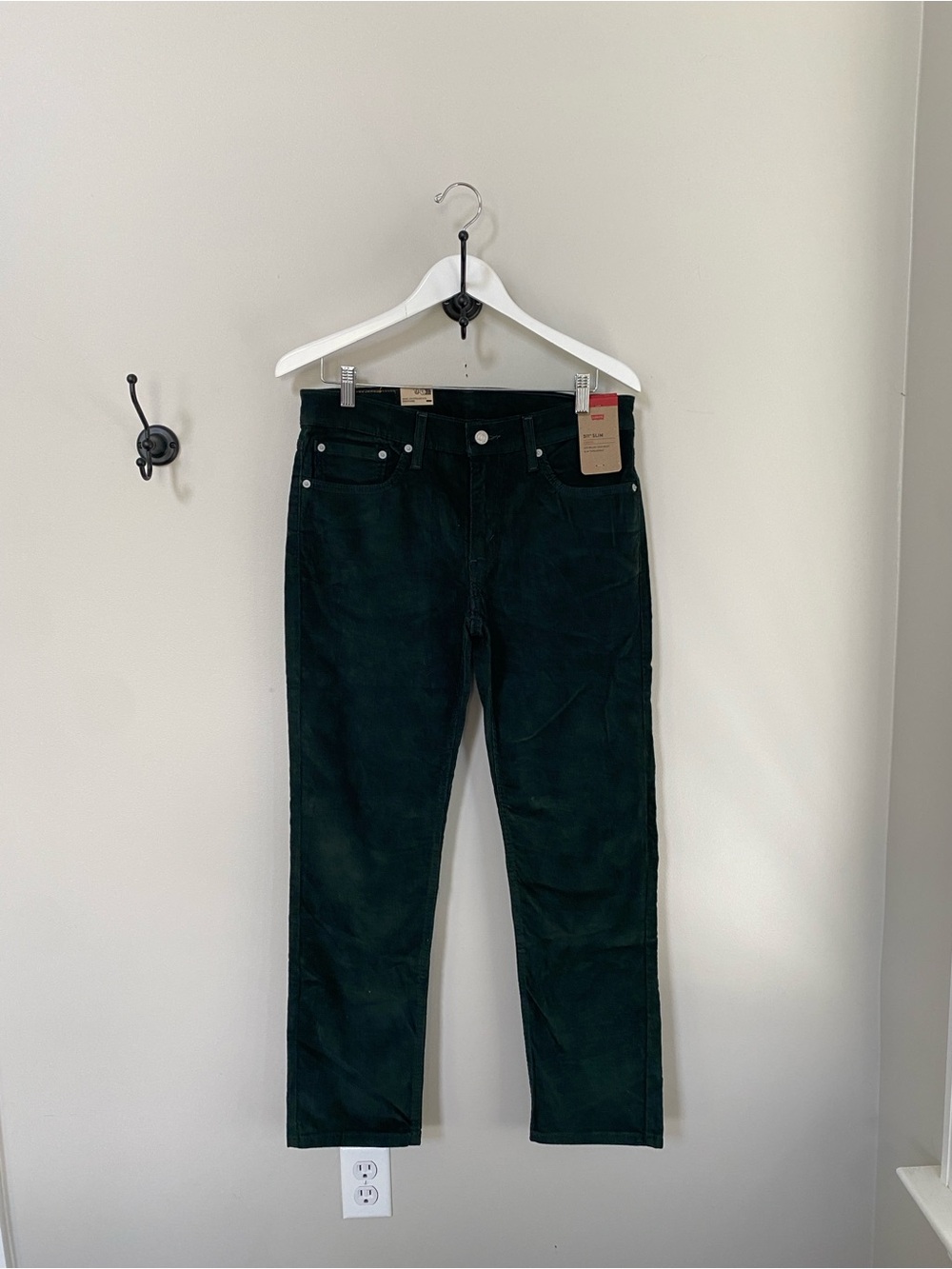 Levi's Forest Dark Green Corduroy Trousers 32x30